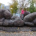 sculptures on the market square in Lahti