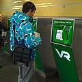 fighting with ticket machine