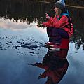 Ice fishing on invisible ice