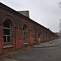 Never-ending brick buildings, some of them abandoned ...