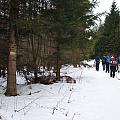 Počátek výstupu na vrchol Kopřivná (1019 m. n. m.)