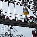 with some chairs hanging overhead